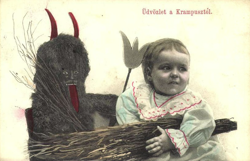 Illustration for article titled The Most Disturbing Images Of Krampus, Santa's Child-Eating Counterpart